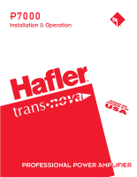 Hafler P7000 - Owners Manual